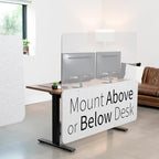 VIVO Clamp-on/Screw-on 60 x 24 inch Privacy Panel, Sound Absorbing Cubicle Desk - Image 5