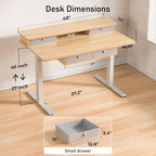 ExaDesk 48 * 30 Inches Electric Standing Widened Desk Adjustable Height - Image 3