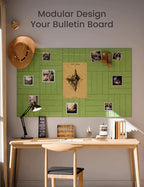 Fluxynara Felt Bulletin Board Tiles Large 48" x 36" Cork Board Alternative-12 - Image 5
