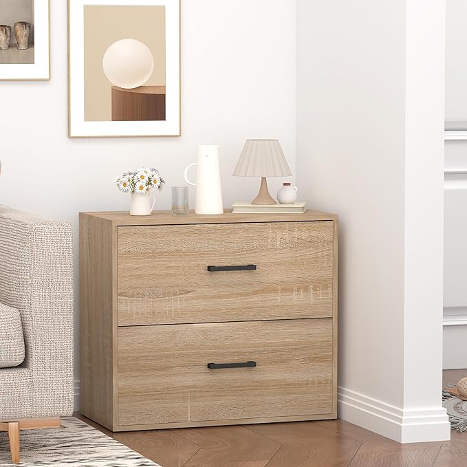 FATIGOS 2 Drawer Lateral File Cabinets, Wooden File Cabinets - Image 8