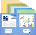 Two Pocket Folders, RAZCC 100 Pack Two Pocket Folders by RAZCC