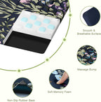 Ospelelf Keyboard Wrist Rest Stand Pad and Ergonomic Mouse Pad Set with Large Mousepad, Memory Foam Comfort, Premium Office Desk Accessories for Pain Relief, Moonlit Blossoms