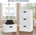 Graciadeco Medium 15" 21 Quart Collapsible Stackable Storage Bins - Image 4