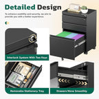 Greenvelly 3 Drawer Mobile File Cabinet - Image 4