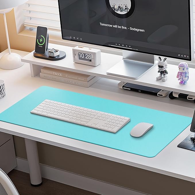 Boutilon Leather Desk Pad Protector, Non-Slip Mouse Pad, Laptop Desk Pad - Image 6