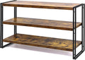 HCHQHS 3-Tier Rustic Wood and Metal Industrial Bookshelf by HCHQHS