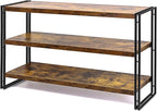 HCHQHS 3-Tier Rustic Wood and Metal Industrial Bookcase - 40in by HCHQHS