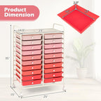 Happygrill 20-Drawer Organizer Cart Tools, Mobile Utility Storage Cart - Image 3