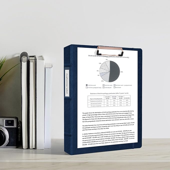 Ospelelf 3 Ring Binder With Clipboard 1 Inch Leather - Image 2