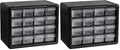 Akro-Mils 16-Drawer Plastic Storage Cabinet | 10-1/2 x 6-1/2 x 8-1/2 Inch | by Akro-Mils