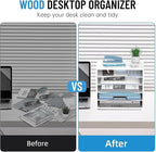 SHARKWOODS 5-Tier Wood Desk Organizer, Paper Tray Organizer - Image 6