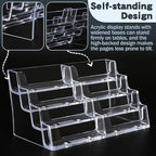 Acrylic Business Card Holder for Desk, 4-Tier Clear Plastic Display Stand - Image 6
