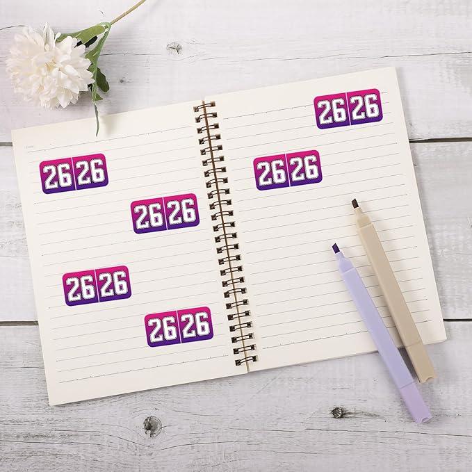 1000pcs 2026 Year Stickers, 3/4x1-1/2 Inch 26 Year Colored Self-Adhesive - Image 3