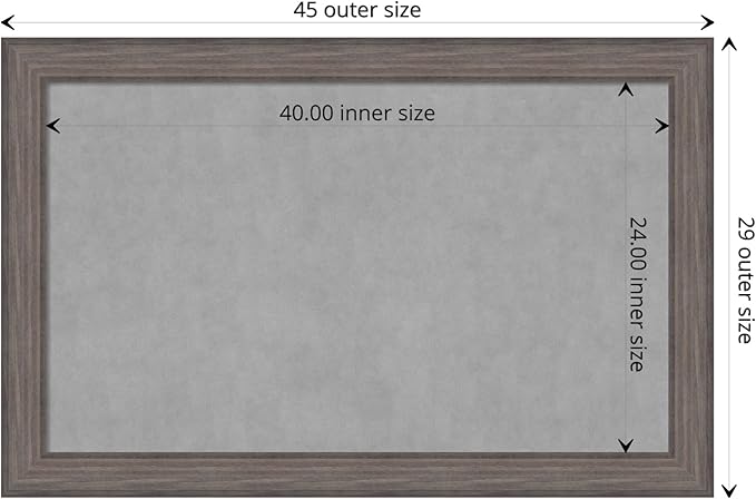 Amanti Art Grey Framed Magnetic Board 29x45 Large Vision Board - Image 4