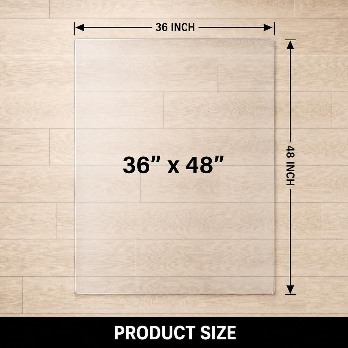 AFIING Clear Chair Mat, 36 x 48 inches