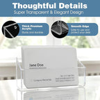 Yolev 2 Pcs Acrylic Business Card Holder Wall Mount Clear Business Card - Image 6