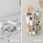 Rotating Makeup Organizer, DIY 8 Adjustable Layers Spinning Skincare Organizer - Image 5