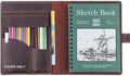 robrasim handmade leather sketchbook cover, leather artist sketch, main product view
