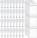 100 Pack Retractable Badge Reel Clips
