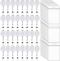 100 Pack Retractable Badge Reel Clips by Beieverluck