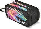 BOENLE Custom Lightning Dragon Watercolor Pencil Case Box Boys Girls by BOENLE-WELCOMEYOURCOMING