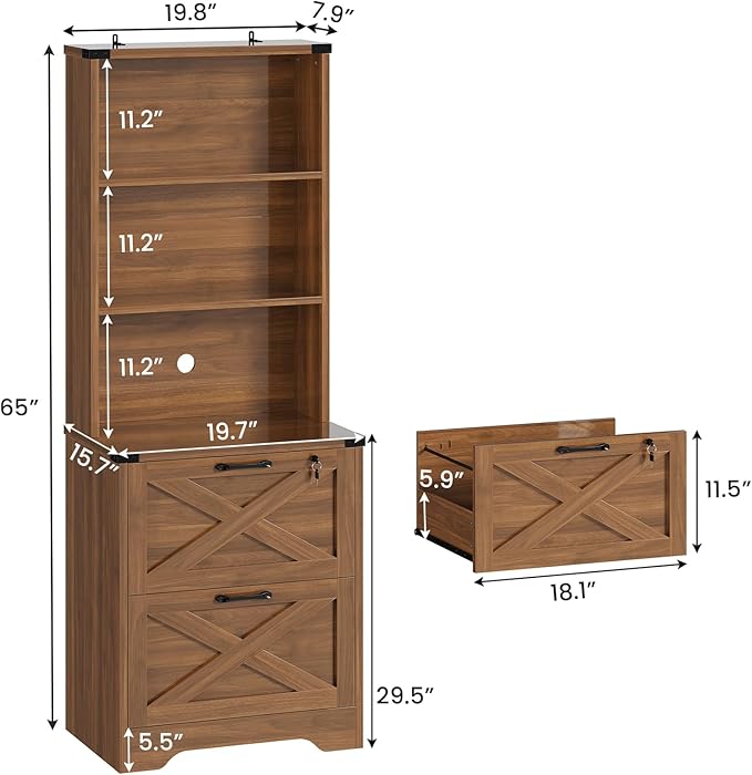 SEDETA 2 Drawer File Cabinet - Image 2