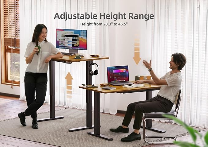 Claiks Standing Desk with Drawers, 48 x 24 Inches Electric Standing Desk - Image 4