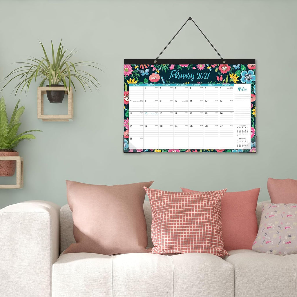 2027 Desk Calendar - Jan 2027 - Dec 2027, Large Monthly Desk Calendar 12 Months, 17" x 12", Desk Pad, Large Ruled Blocks, To-do List & Notes, Best Desk/Wall Calendar 2027 for Planning or Organizing