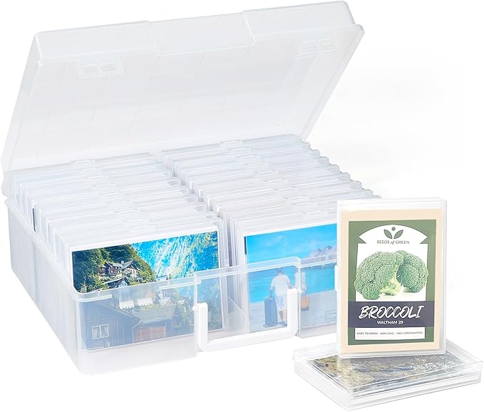 Lifewit 4x6 Photo Storage Box, Plastic Craft Storage Box by Lifewit