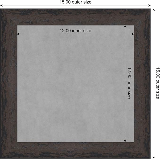 Amanti Art Black Framed Magnetic Board 15x15 X-Small Vision Board - Image 4