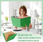 12 Pcs Classification Folders Letter Size 3 Pocket Dividers Employee File Folder - Image 5