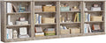 RWYHG 43" Grey Tall Bookshelf Set of 4, 3-Tier Thick Wooden Book Shelf by RWYHG