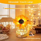 sunflowers flower lamp cordless touch table lamp birthday shown in use