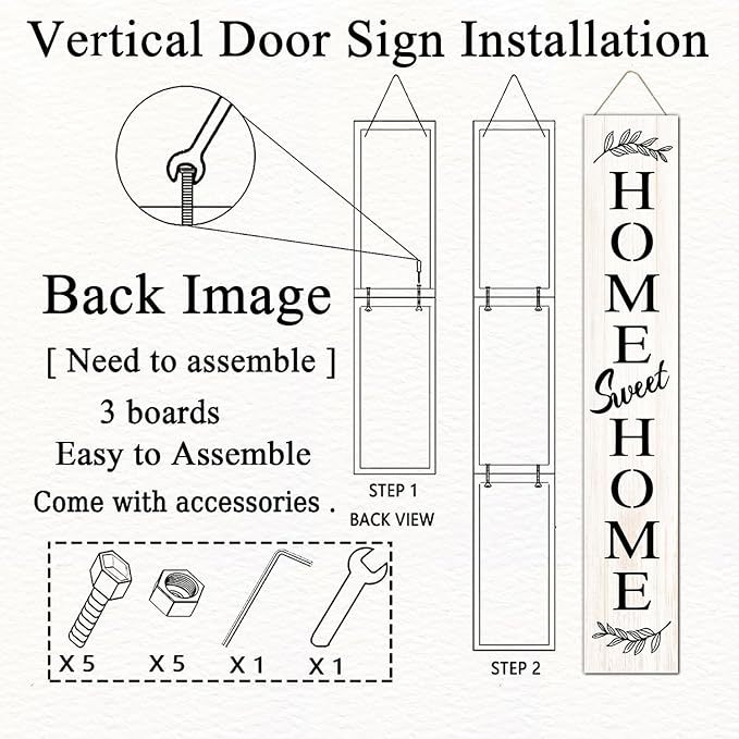 Farmhouse Wooden Welcome Sign Stand - Image 6