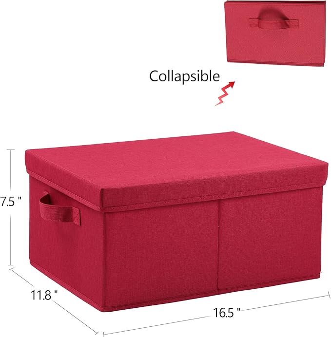 HOONEX Storage Bins with Lids for Organizing, Storage Boxes with 2 Carrying - Image 8