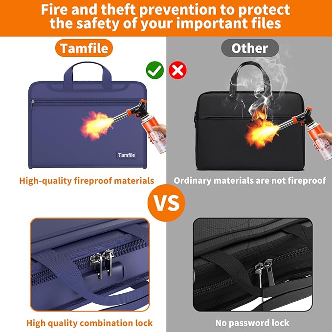 5200℉ Fireproof Accordion File Organizer - Image 3