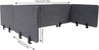 Clamp-On Acoustic Desk Divider, Desktop Privacy Panel, Sound Absorbing - Image 2