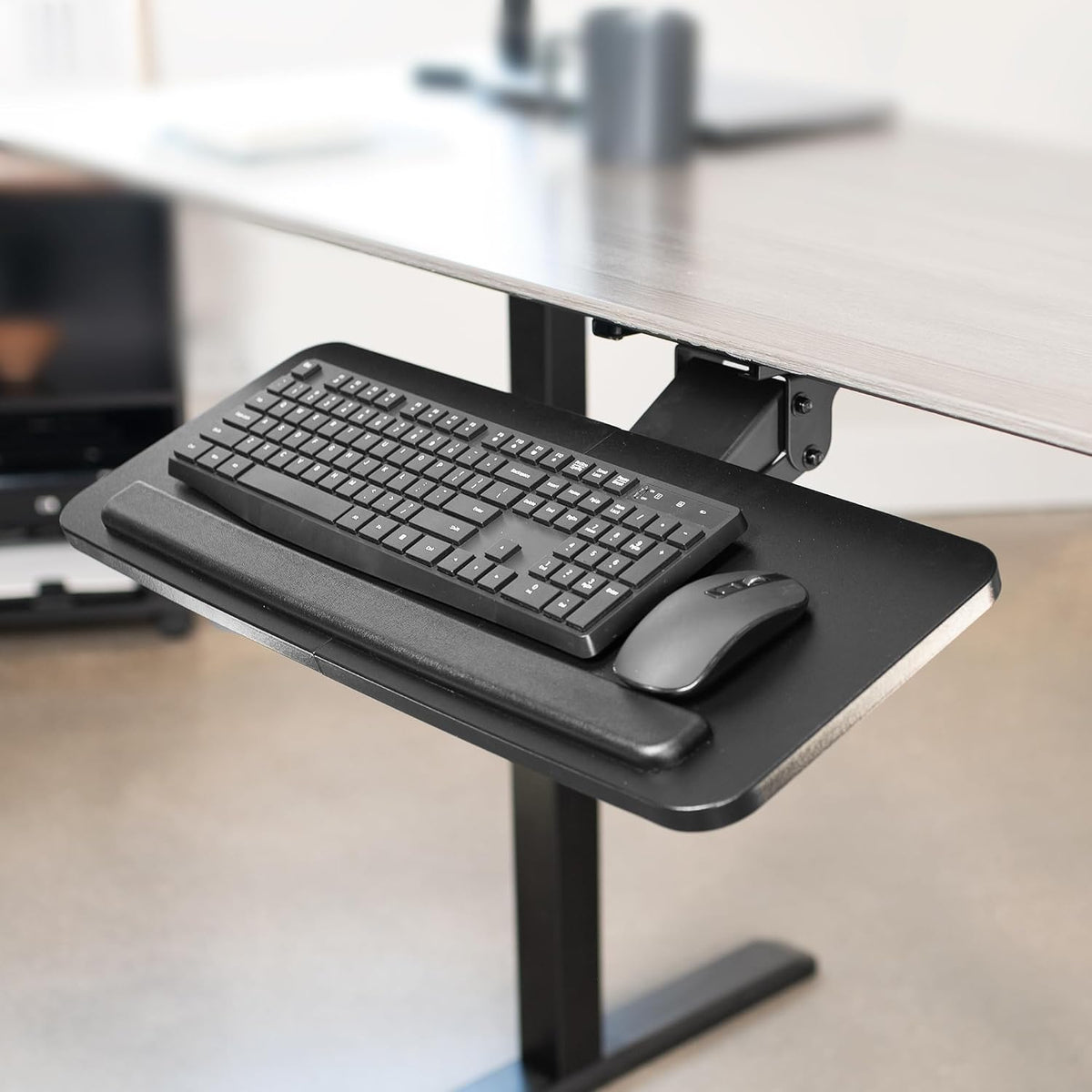 VIVO Black Under Desk 25 x 10 in Keyboard Tray, MOUNT-KB03B