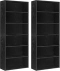 VASAGLE Set of 2 Bookshelves, 23.6 Inches Wide, 6-Tier Open Bookcases by VASAGLEbySONGMICSHOME