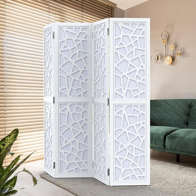 VINGLI 70'' H Room Divider, Non-Woven Fabric Privacy Screen, Indoor Partition - Image 7