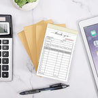 12 Pack Thank You Receipt Book, 3.4x5.5" Handheld 2-Part Carbonless Sales - Image 4