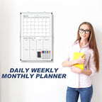 Lincia 24" x 16" Magnetic Vertical Monthly and Weekly Dry Erase Calendar - Image 4