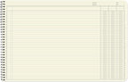 BookFactory Accounting Ledger Notebook/Large 3 Column Accounting Ledger - Image 3