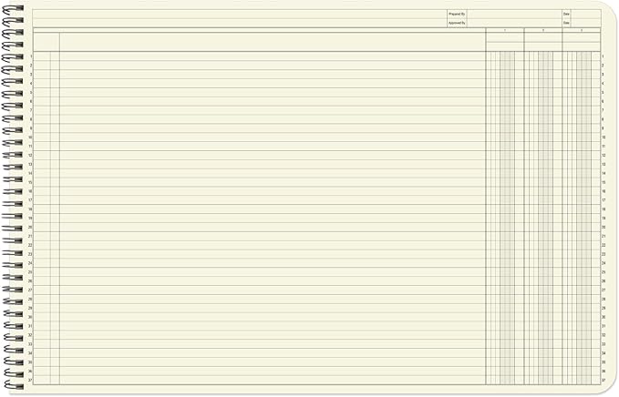 BookFactory Accounting Ledger Notebook/Large 3 Column Accounting Ledger - Image 3
