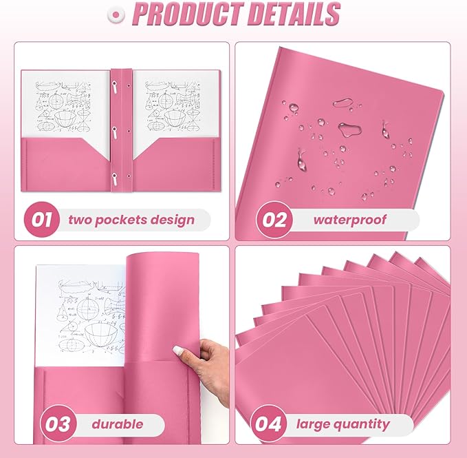 Lincia 100 Pcs Plastic Folders - Image 3