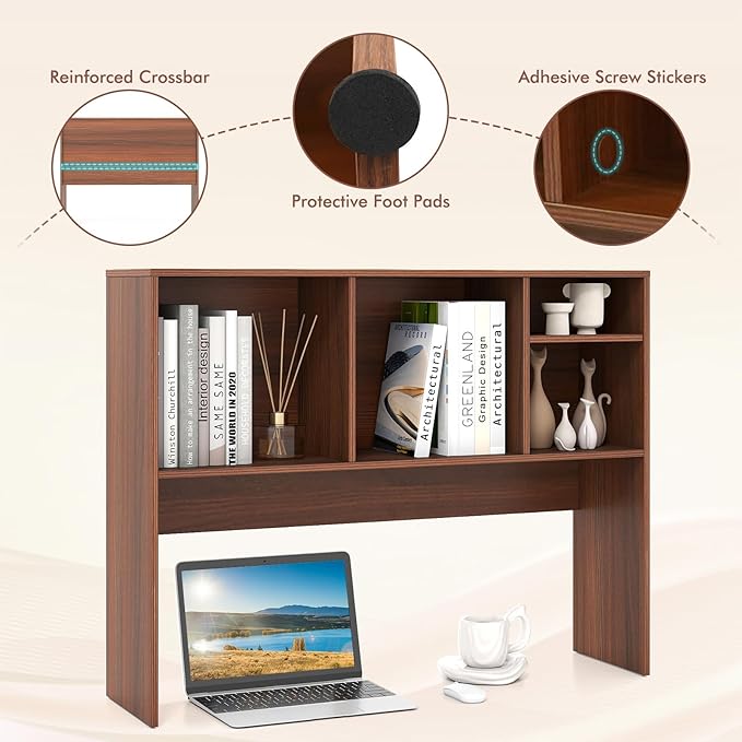 Tangkula Desktop Bookshelf, Countertop Storage Hutch - Image 8