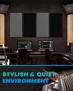 4Pack Fiberglass Acoustic Panels, Self Adhesive Sound Proof Foam Panels - Image 4