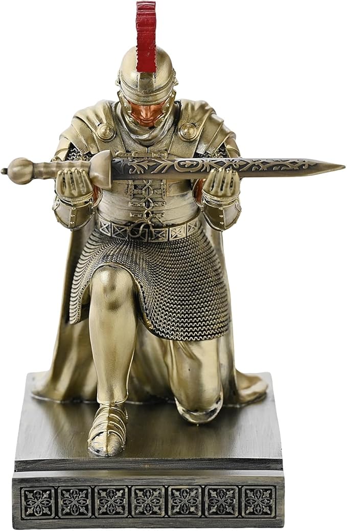 CYXStar Roman Praetorian Prefect Warrior Knight Pen Holder Desk Ornament Resin - Image 3
