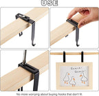 Amylove 12 Pcs Adjustable Cubicle Hanger Universal Partition Metal Cubicle - Image 3