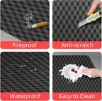 AiBOB Gaming Chair Mat for Hardwood Floor, 53" x 45" 3D Diamond Design | Stylish Office Computer Desk Mat, No Carpet, Protcet Floor, Durable Plastic, Non-Slip Backing, Smooth Rolling, Easy to Clean